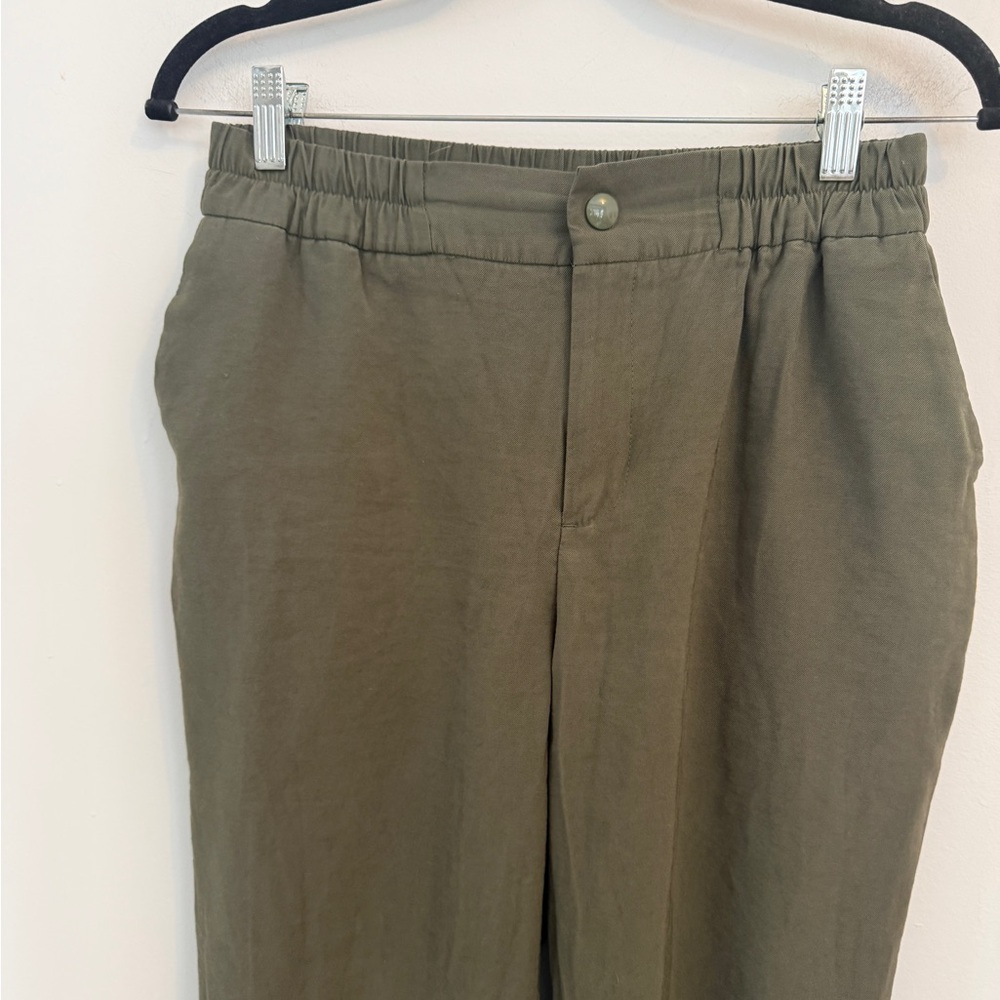 New Day Olive Green Elastic Waist Tapered Jogger Pants Medium - Picture 4 of 12